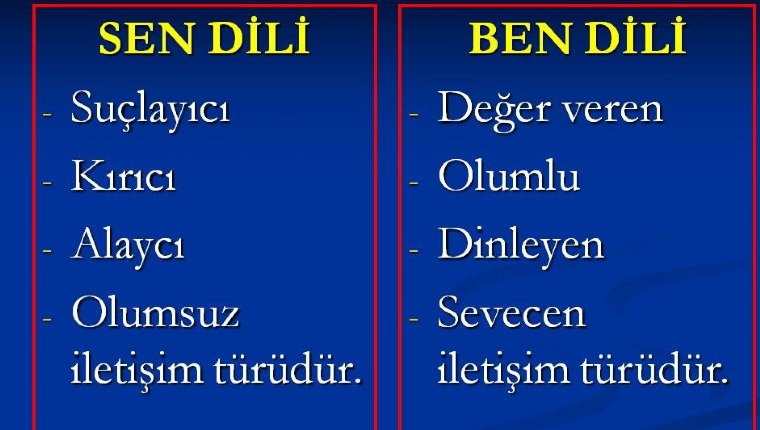 Ben Dili ve Sen Dili Nedir?