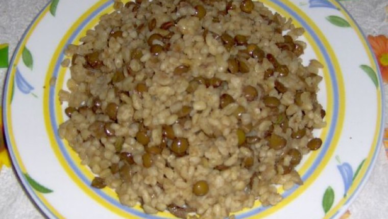 Yeşil mercimekli Bulgur Pilavı